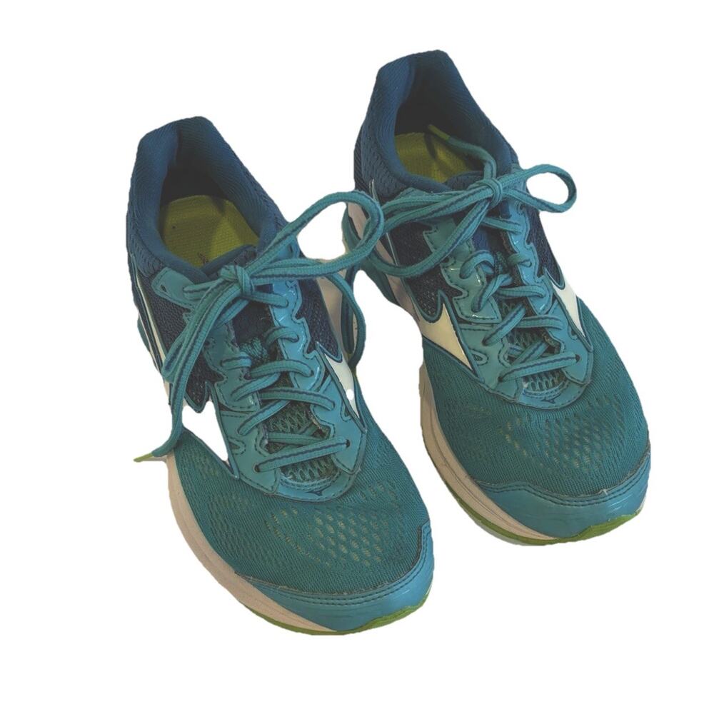 Mizuno Womens Wave Rider 21 Running Shoes Sz 6 Blue Teal EUC